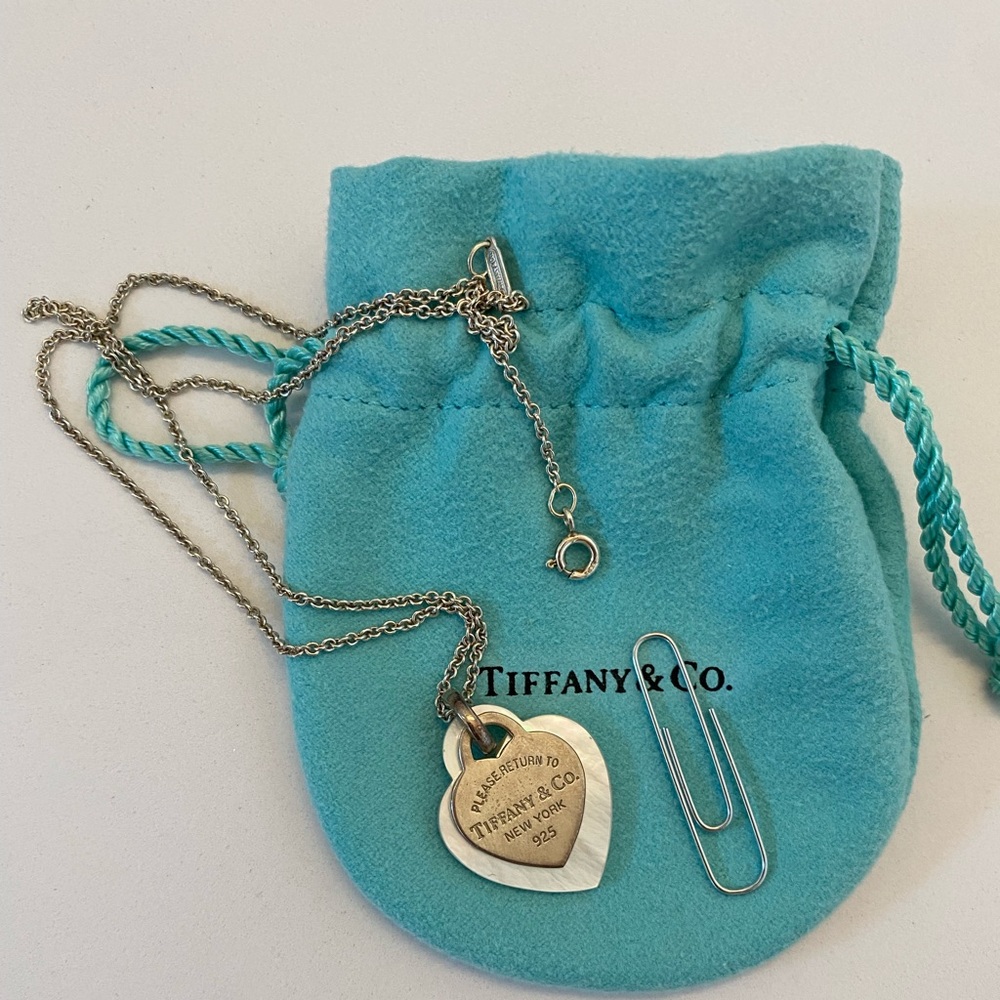 Tiffany & Co. RARE Heart Mother of Pearl Pendant